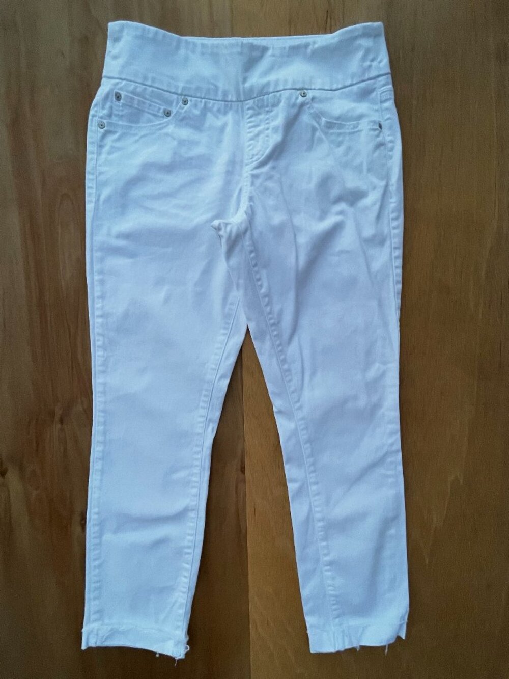 JAG JEANS AMELIA SLIM ANKLE WHITE JEANS WOMEN’S sz 8 High Rise Pull On